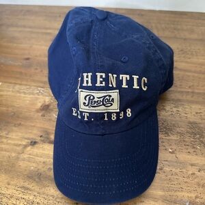 Authentic Pepsi Cola Est. 1898 Blue Cotton Adjustable Baseball Cap Hat